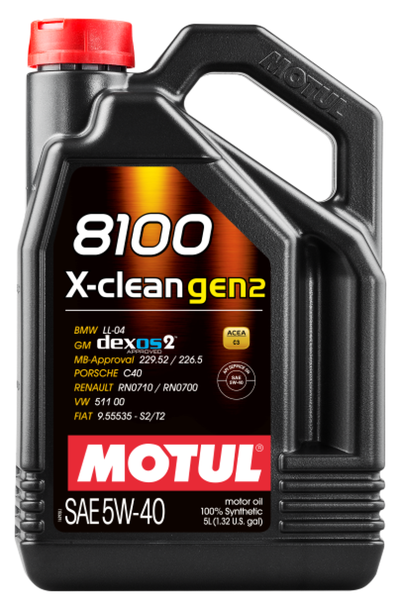 Motul 5L Synthetic Engine Oil 8100 X-CLEAN Gen 2 5W40