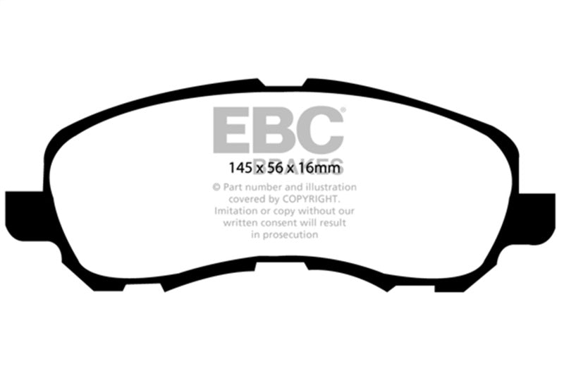 EBC 11-14 Chrysler 200 2.4 Yellowstuff Front Brake Pads
