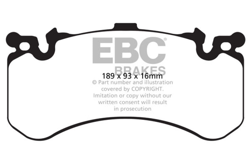 EBC 11+ Audi A8 Quattro 6.3 (Cast Iron Rotors) Yellowstuff Front Brake Pads