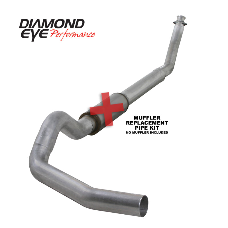 Diamond Eye KIT 5in TB SGL MFLR RPLCMENT PIPE AL: 94-02 DODGE CUMMINS 5.9L W/ RP #510220