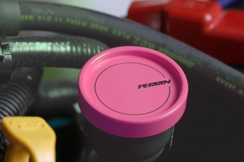 Perrin 02-21 Subaru WRX / 2022 BRZ &amp; GR86 / 04-21 STI / 00-18 Forester XT Oil Fill Cap - Hyper Pink