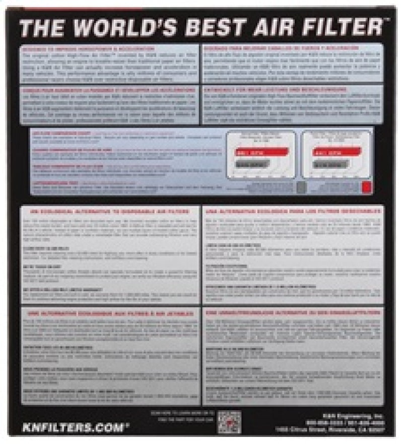 K&amp;N 16-17 Cadillac CTS-V 6.2L V8 Drop In Air Filter