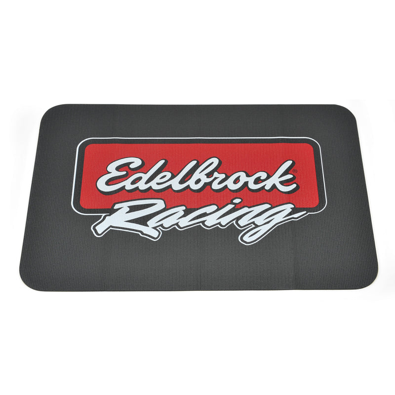 Edelbrock Racing Fender Cover - PVC Foam Mat - 2 Color Printed Edelbrock Racing Logo