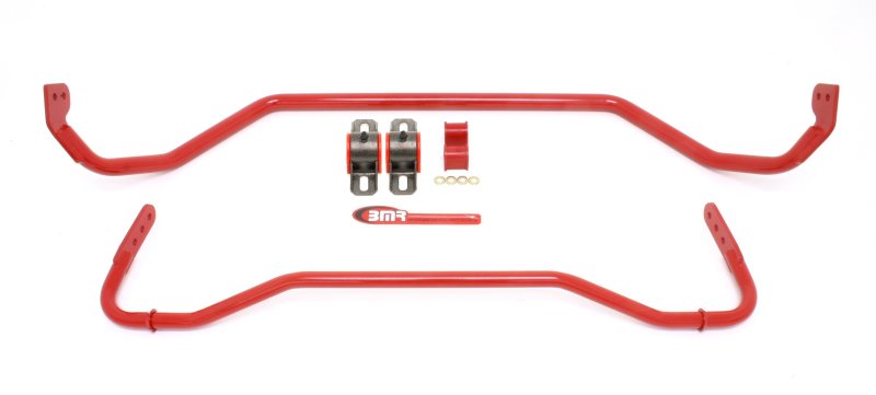BMR 08-09 Pontiac G8 Front &amp; Rear Sway Bar Kit w/ Bushings - Red