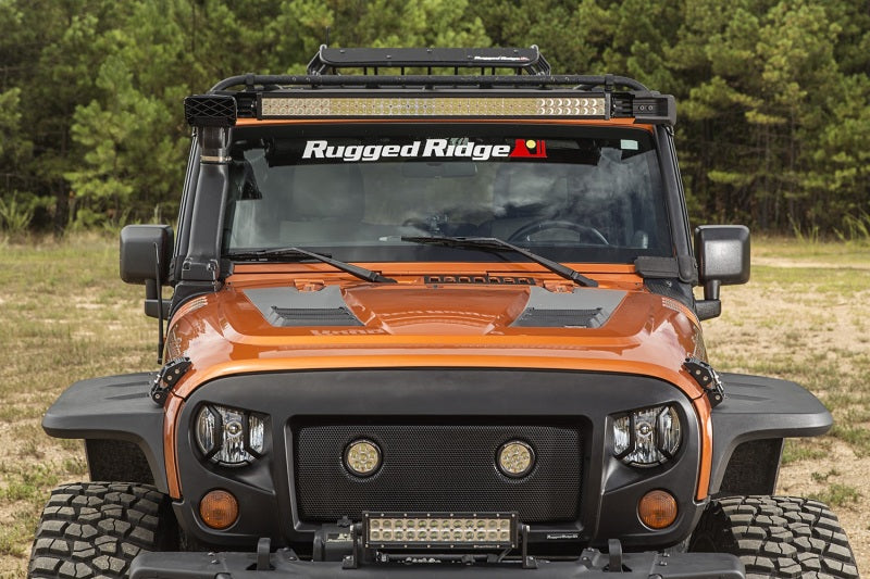 Rugged Ridge 07-18 Jeep Wrangler JK Elite Fast Track Windshield Light Bar Mount w/ Crossbar