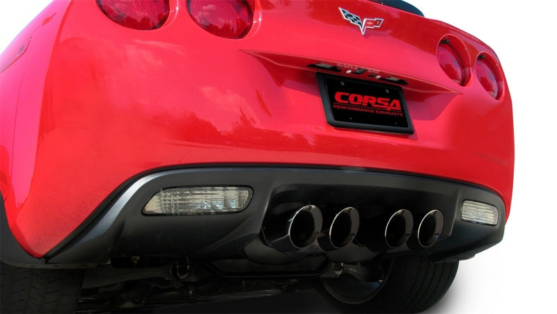 Corsa 2006-2013 Chevrolet Corvette C6 Z06 7.0L V8 Black Sport Axle-Back Exhaust