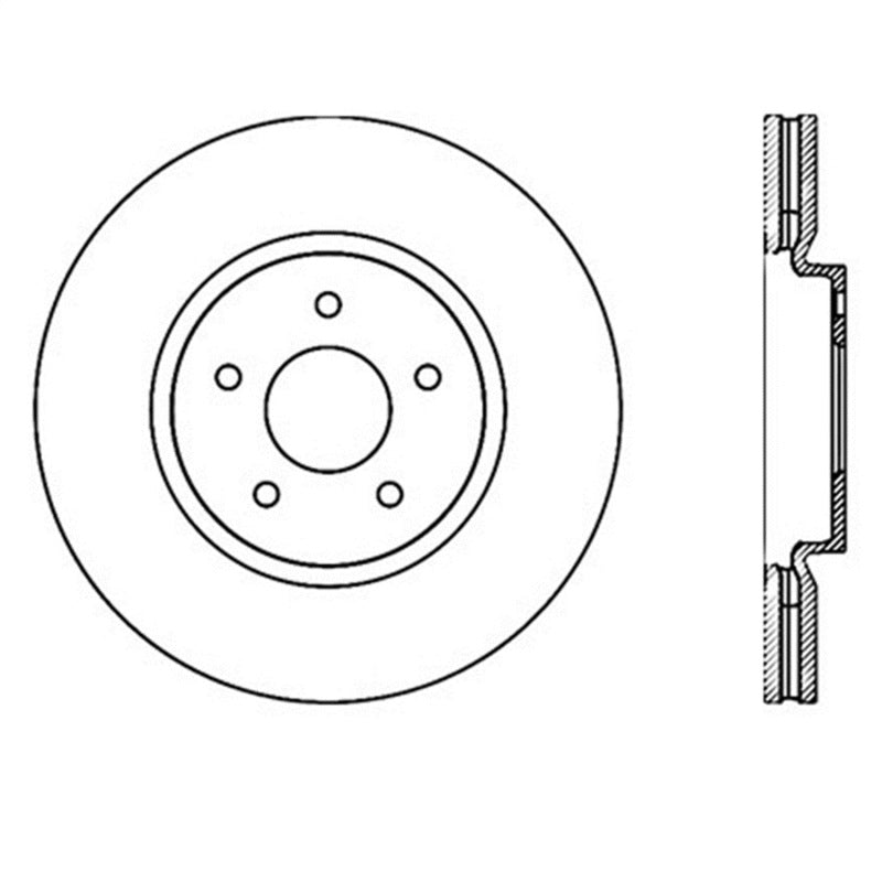 StopTech Infiniti G37 / Nissan 370Z SportStop Slotted &amp; Drilled Front Right Rotor