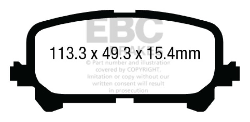 EBC 14+ Acura MDX 3.5 Greenstuff Rear Brake Pads
