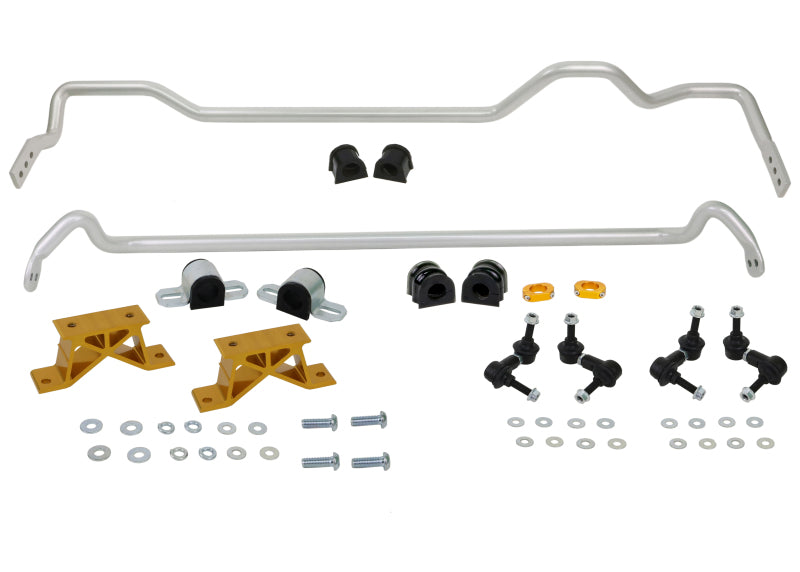 Whiteline 04-05 Subaru Impreza STI Front &amp; Rear Sway Bar Kit 24mm w/Mounts