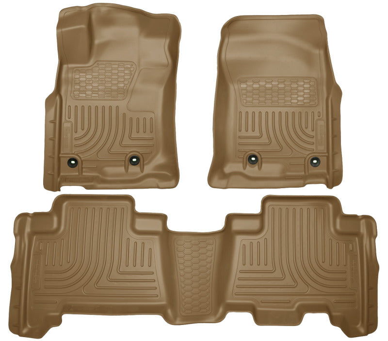 Husky Liners 2013 Toyota 4Runner WeatherBeater Tan Front &amp; 2nd Seat Floor Liners