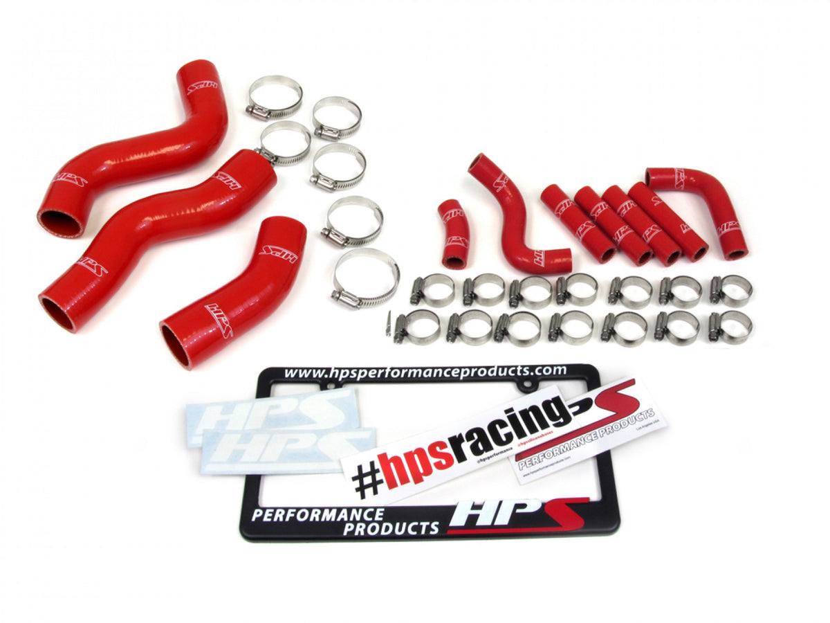 HPS Red Reinforced Silicone Radiator   Pesky Heater Hose Kit 1FZ-FE for Lexus 96-97 LX450 FJ80 4.5L I6 without rear heater
