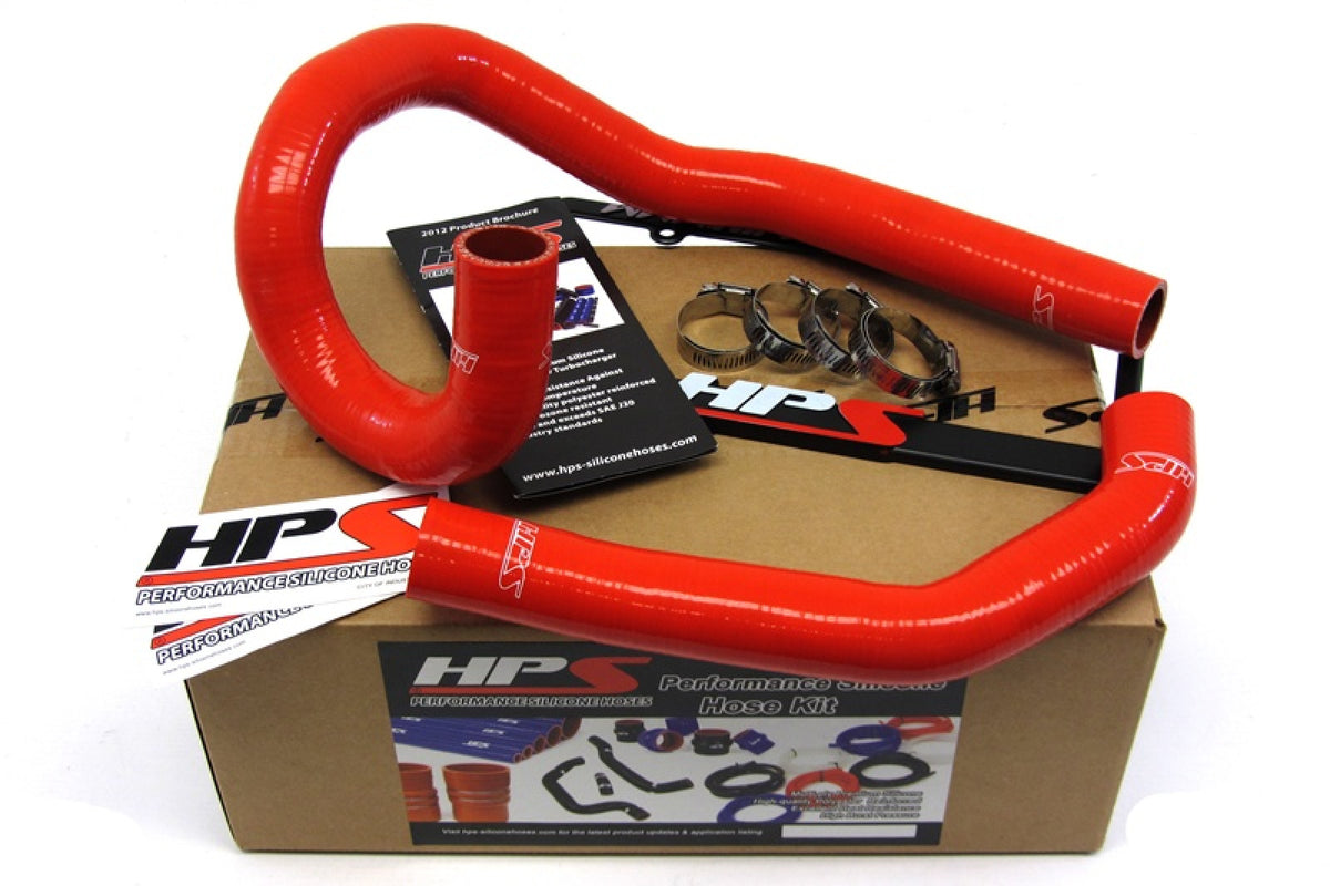 HPS Red Reinforced Silicone Radiator Hose Kit Coolant for Toyota 86-92 Supra MK3 Turbo &amp; NA 7MGE / 7MGTE