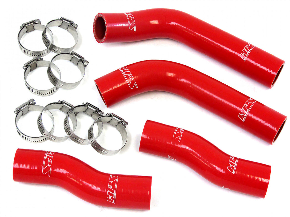 HPS Red Reinforced Silicone Coolant Hose Kit (4pc set) for front radiator for Toyota 90-99 MR2 3SGTE Turbo